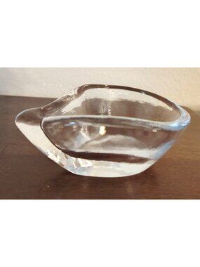 Simon Pearce Teardrop Signed Trinket Candy Ring Glass Dish